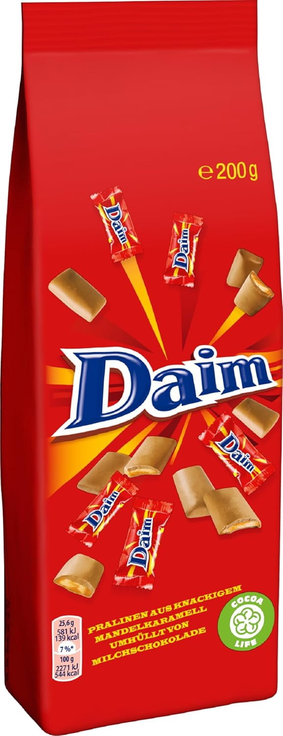 Daim Milk Chocolate Candy - 2 Pack (7.05 Oz Each) Crunchy Caramel & Almond, Imported From Sweden