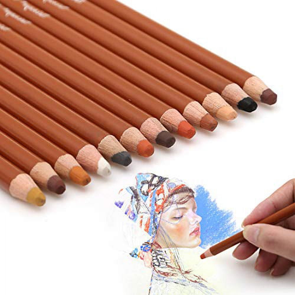 Professional Skin Tints Soft Pastel Colored Pencils 12 pcs for Portrait  Drawing Color Pencils For Kids Artist School Supplies - Price history &  Review