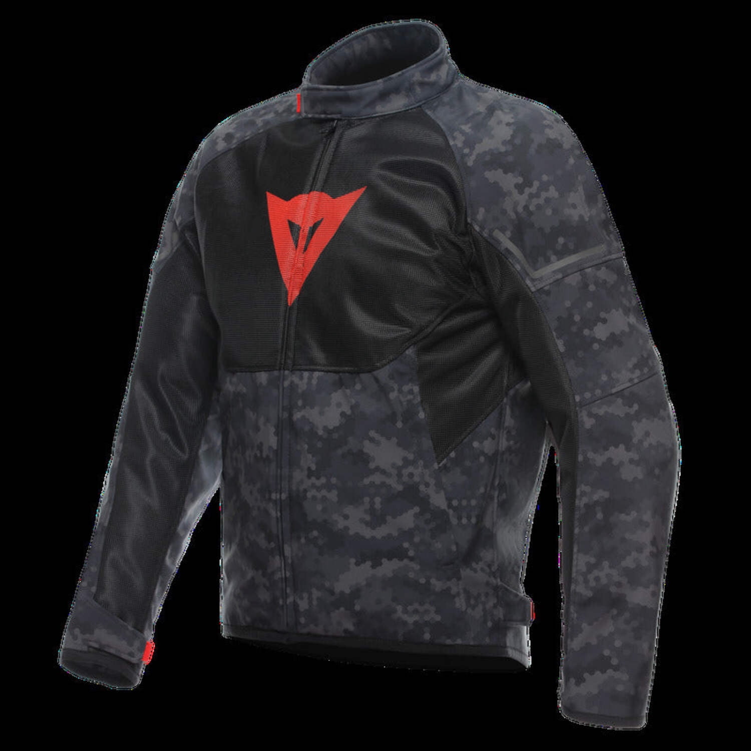 Dainese Ignite Air Tex Jacket Camo-Gray/Black/Fluorescent-Red Size 