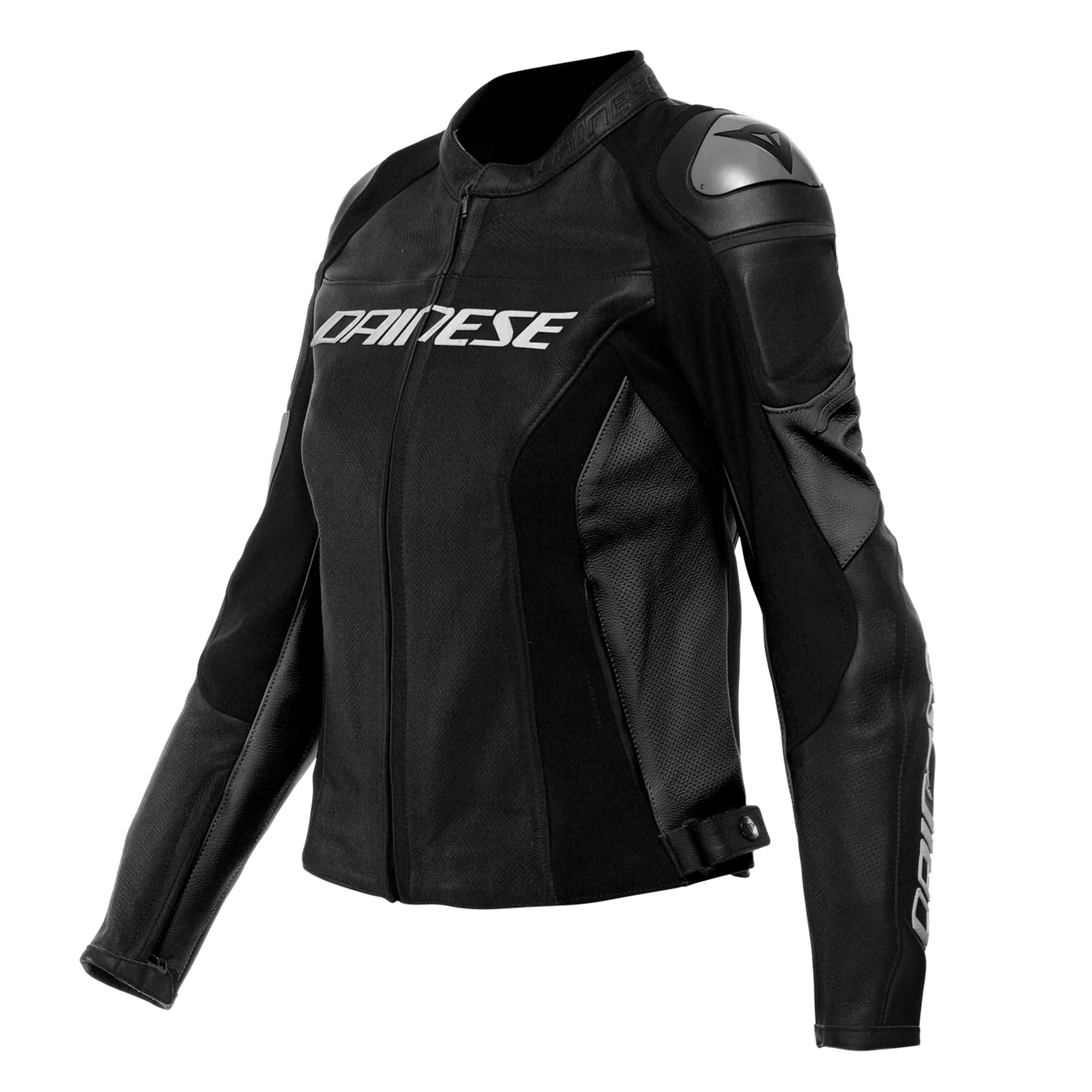 Dainese Racing 4 Womens Perforated Leather Motorcycle Jacket Black Black 54 EUR Walmart