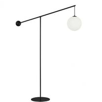 Dainolite 1 LT Incandescent Floor Lamp, MB, Opal Glass
