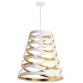 thumbnail image 1 of Dainolite 1 Light Cut Out Pendant JTone - White/Gold, 1 of 2