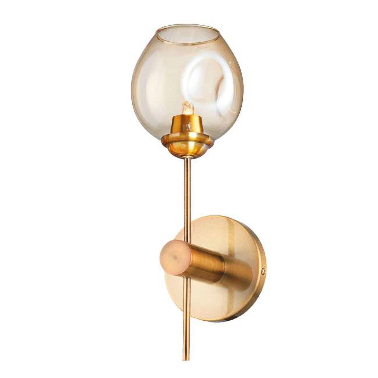 Vintage Bronze Dimmable Wall Sconce with Champagne Glass Shade