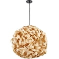 thumbnail image 1 of Dainolite 1 Light Incandescent Bamboo Pendant Matte Black, 1 of 3