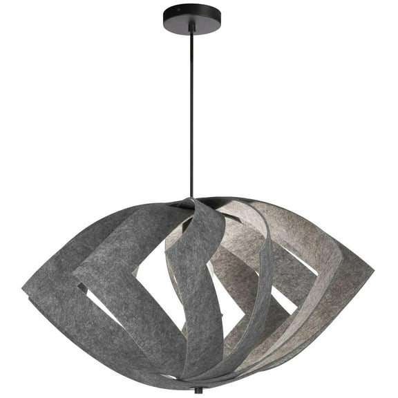 Dainolite 1LT Incandescent Pendant, MB, GRY Shade