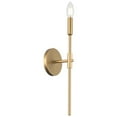 thumbnail image 1 of Dainolite 1 Light Incandescent Wall Satin Chrome Aged Brass, 1 of 3
