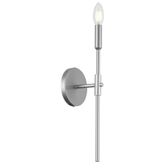 Dainolite 1 Light Incandescent Wall Satin Chrome Polished Chrome