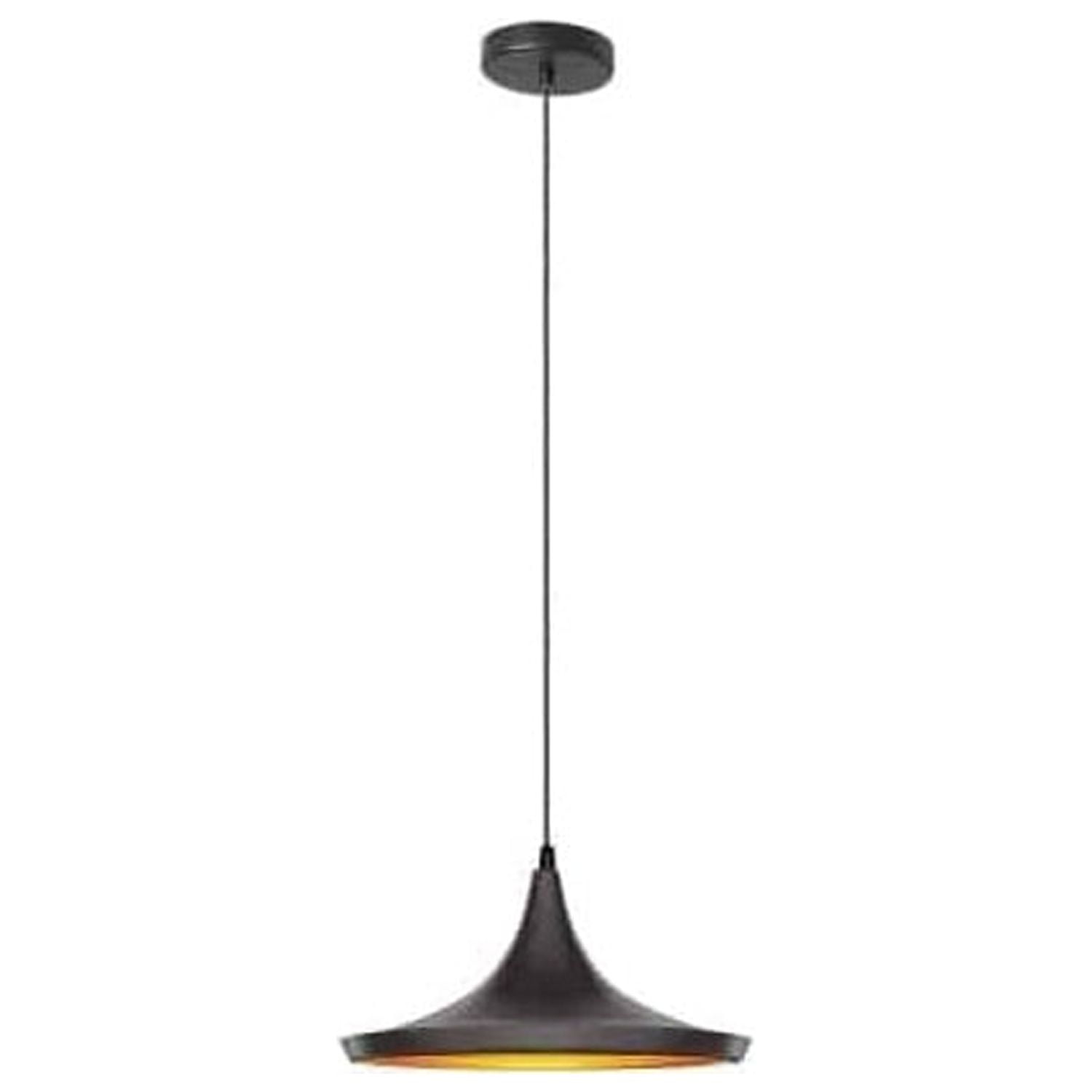 Matte Black Aluminum 14'' Modern Pendant Light