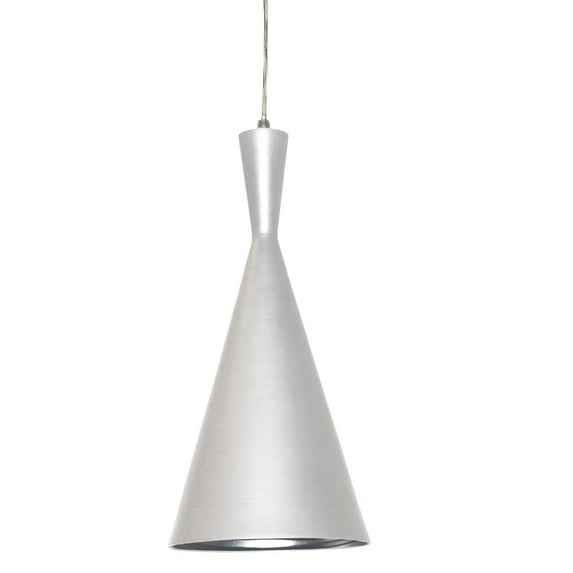 Dainolite 1 Light Pendant,Aluminum - Matte White