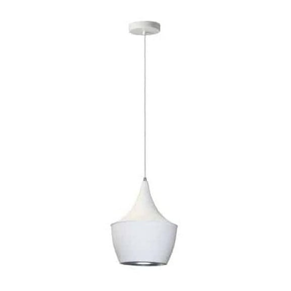 Dainolite 1 Light Pendant,Aluminum - Matte White