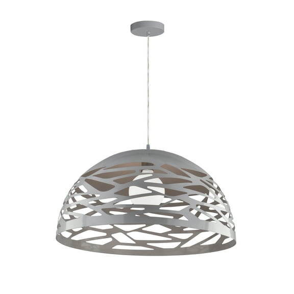 Dainolite - Coral - 16 Inch One Light Pendant-Millstone Finish    -Traditional