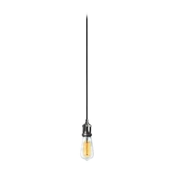 Dainolite 1 Light Pendant, Satin Chrome Finish