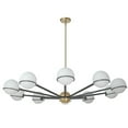 thumbnail image 1 of Dainolite 10LT Halogen Chandelier, MB/AGB with WH Opal Glass, 1 of 5