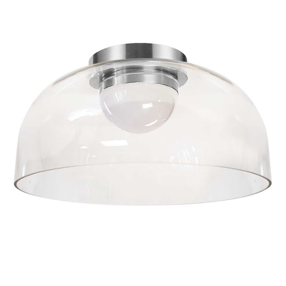 Dainolite 10W LED Nadine Flush Mount Polished Chrome w/ Clear Glass