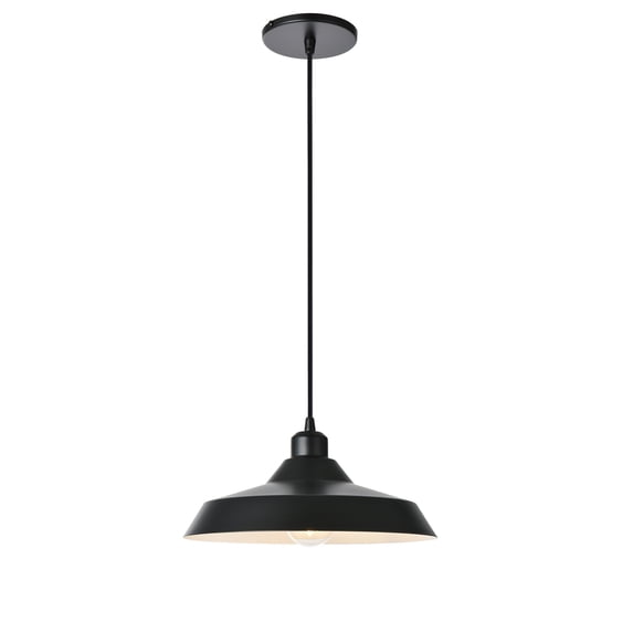 Dainolite 1 Light Matte Black Pendant