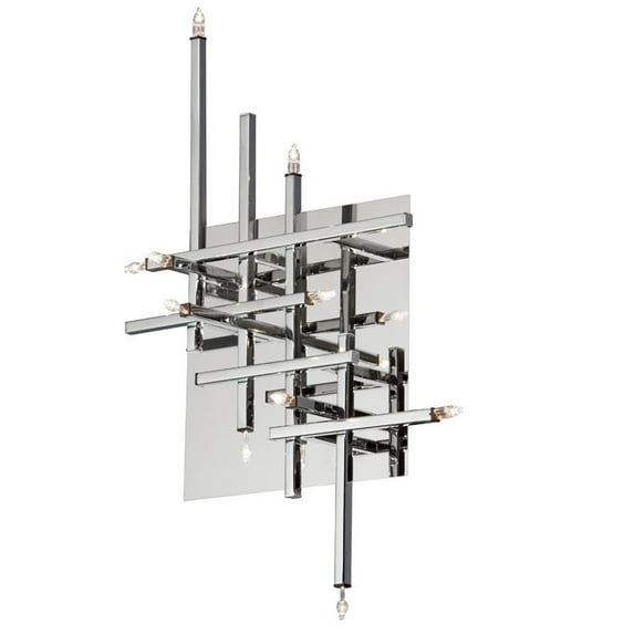 Dainolite 11 Light Mondrian Ceiling Fixture - Polished Chrome