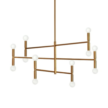 Dainolite 12 Light Chandelier, Vintage Bronze Finish