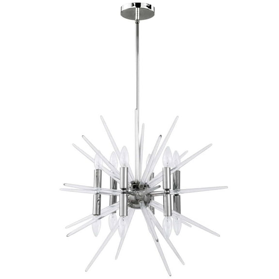 Dainolite 12 Light Incandescent Pendant, Polished Chrome Finish