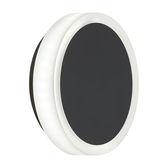 Dainolite TOP-612LEDW-MB 12W Matte Black Wall Sconce with Frosted Acrylic Diffuser
