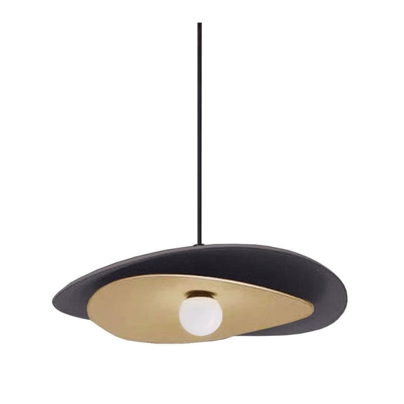 Dainolite 12W Pendant, MB & AGB, WH Opal Glass
