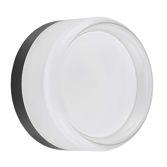 Dainolite 15W Wall Sconce Matte Black with Clear & Frosted Acrylic Diffuser