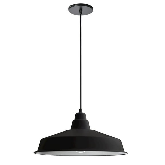 Dainolite 1 Light Matte Black Pendant