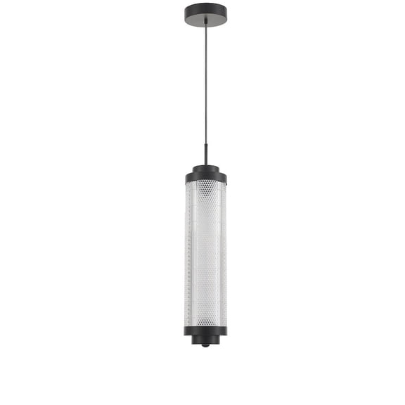 Dainolite 16W Pendant in Matte Black w/ Clear Acrylic Diffuser