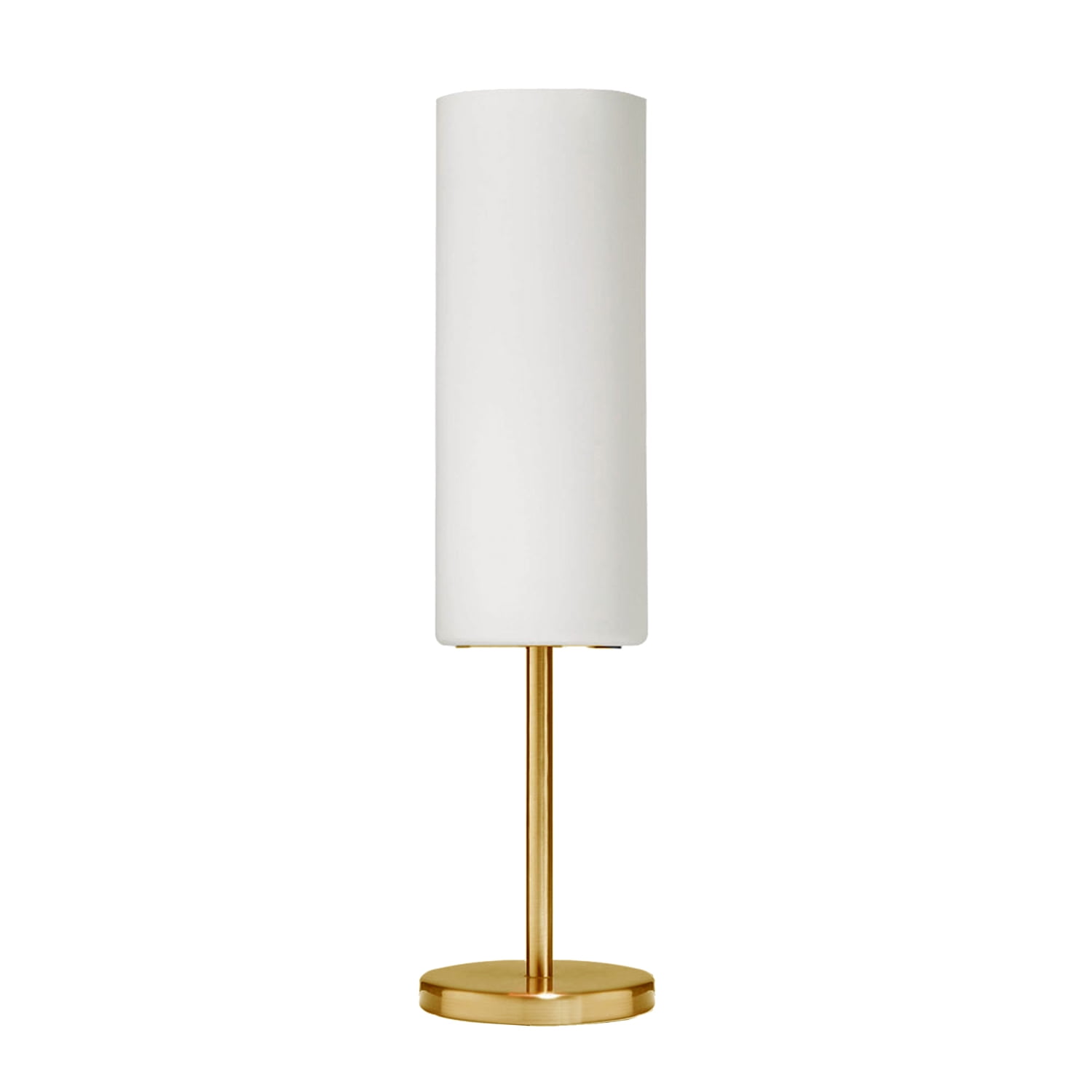 Paza 18" Aged Brass Table Lamp with White Shade