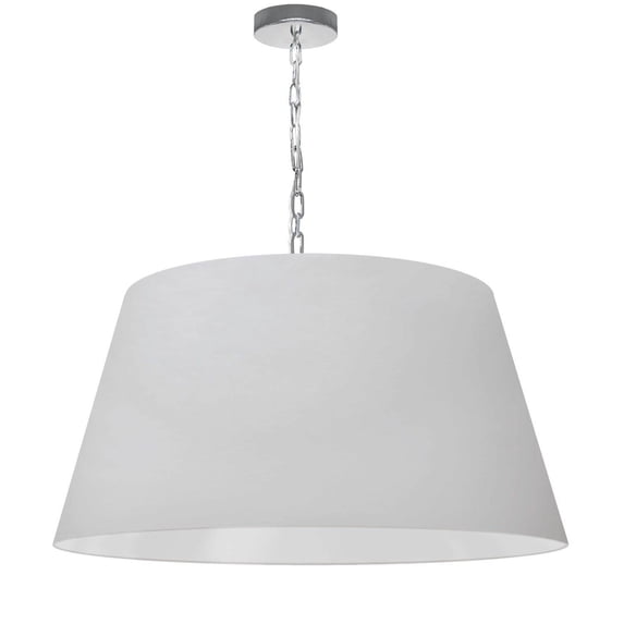 Dainolite 1LT Brynn Large Pendant, White Shade, PC