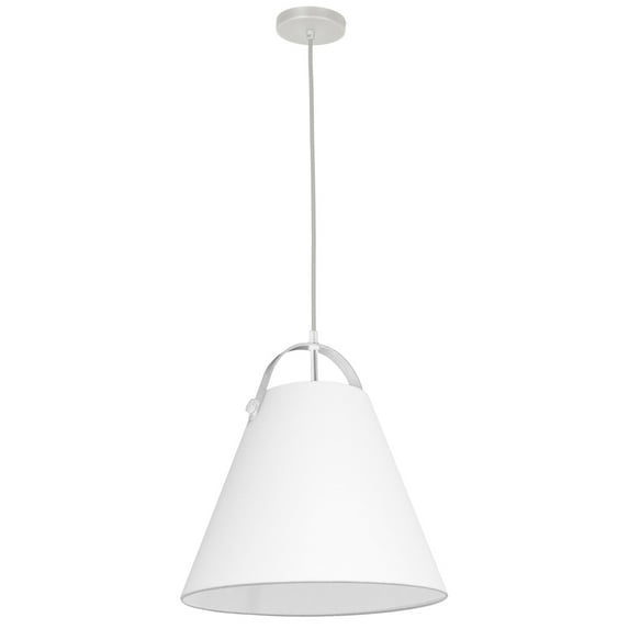 Dainolite 1LT Emperor Pendant White w/ White Shade