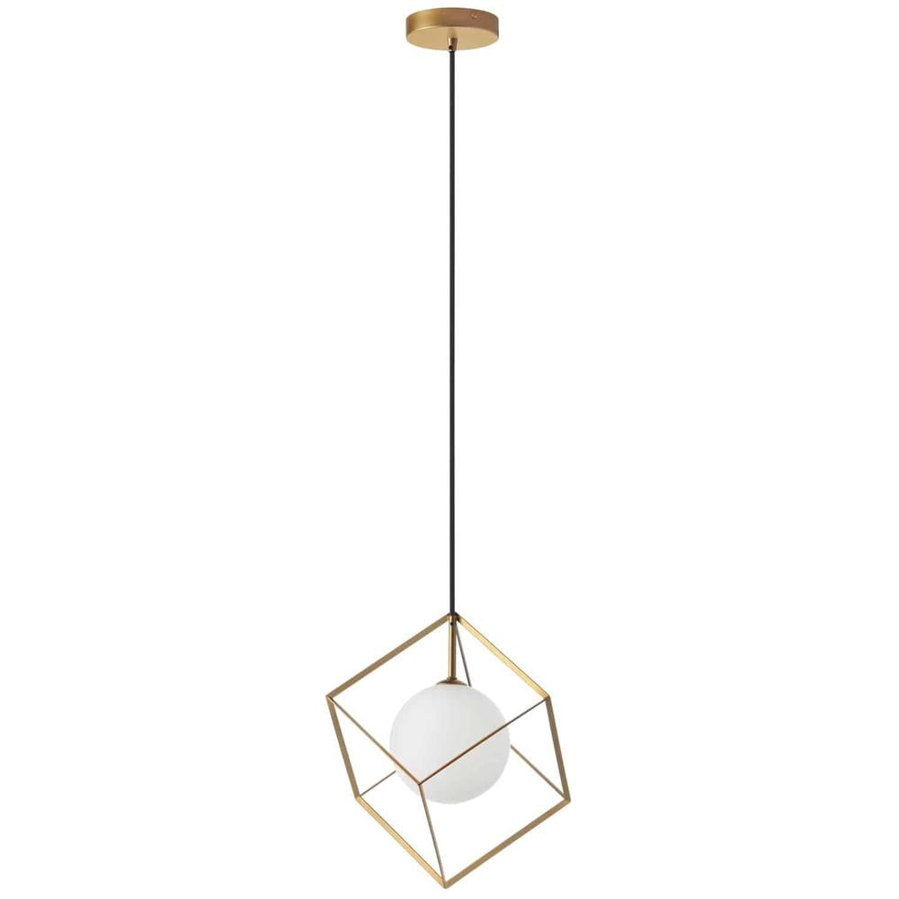 Elevate Gold Finish Geometric Globe Pendant Light