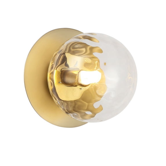 Dainolite 1LT Incandescent Wall Sconce, AGB w/ Clear Glass