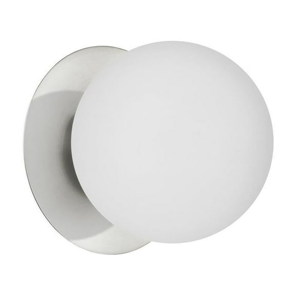 Dainolite 1LT Halogen Wall Sconce,  PC, White Glass