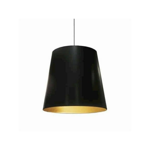 Dainolite 1LT Oversized Drum Pendant,Large - Blk/Gld