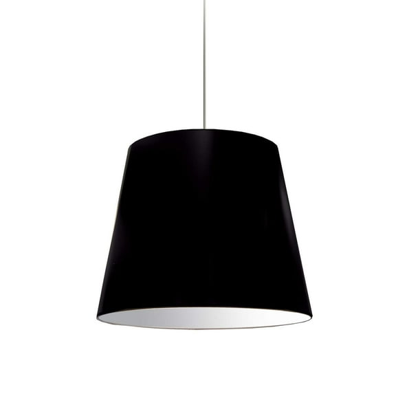 Dainolite - Oversized Drum - One Light Medium Pendant-Black Finish-Black  Shade