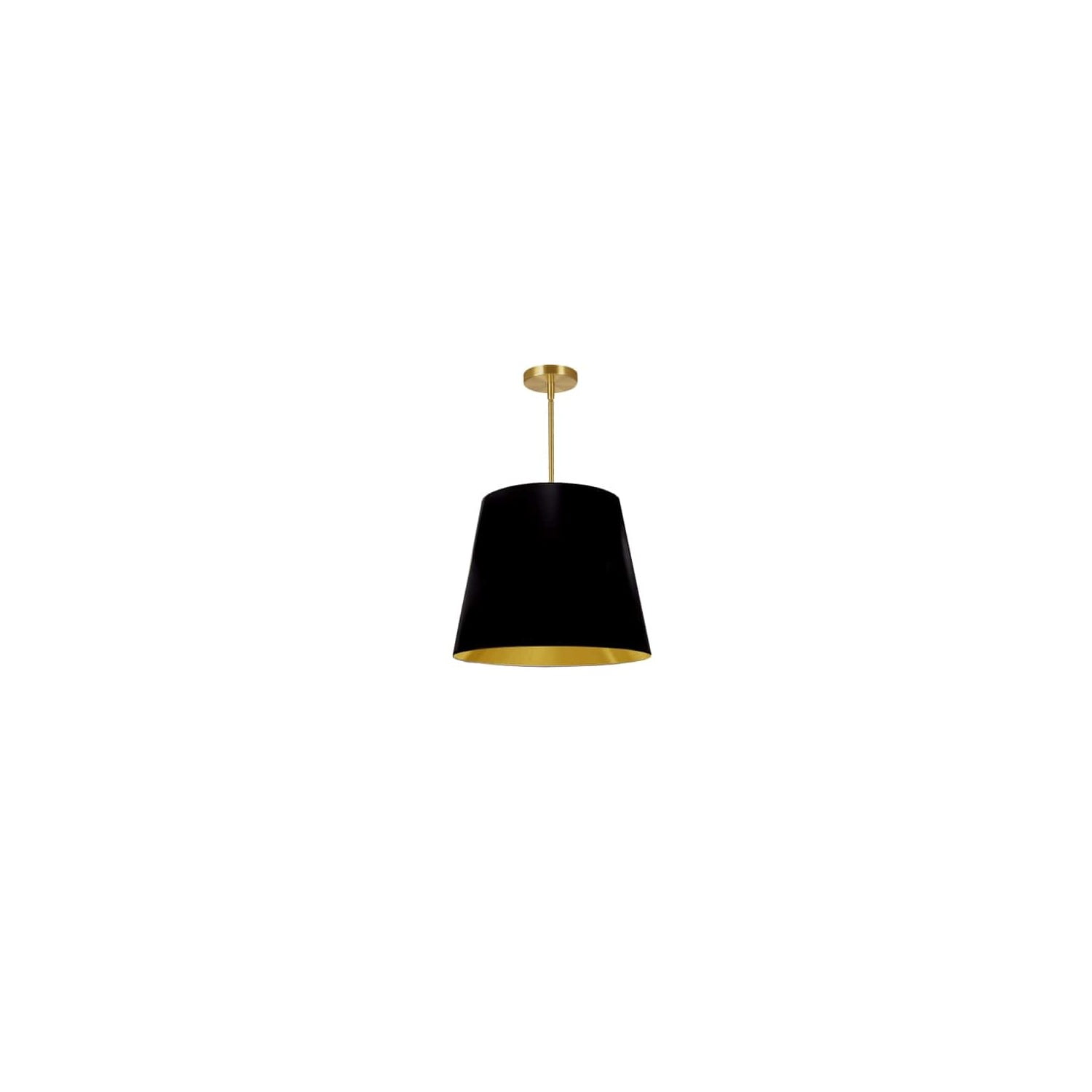 Aureate Modern 20" Gold Drum Pendant Light with White Shade