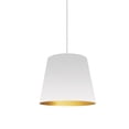 thumbnail image 1 of OD-S-692 Dainolite Oversized Drum - One Light Small Pendant-Matte White Finish-White/Gold Shade Color   -Traditional Installation, 1 of 12