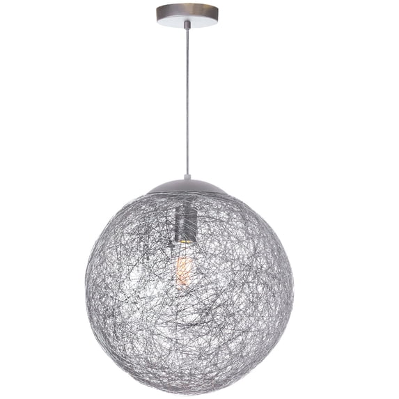 Dainolite 1LT Pendant, Aluminum Finish