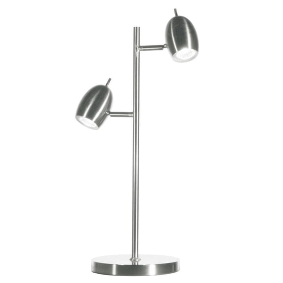 Dainolite 2 Light Table Lamp Adjustable - Satin Chrome