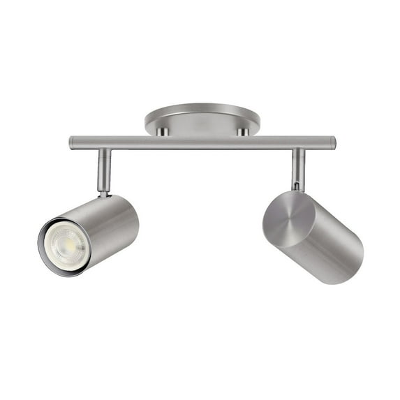 Dainolite 2 Light Track Light in Satin Chrome
