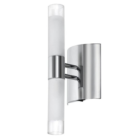 Dainolite 2 Light Tube Wall Sconce w/Switch - Polished Chrome