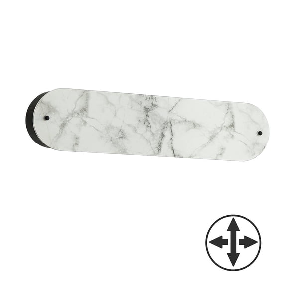 Dainolite 2 Light Wall Sconce in Matte Black w/ Faux Alabaster Acrylic