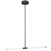 Dainolite 20W Horizontal Pendant Matte Black with White Acrylic Diffusers