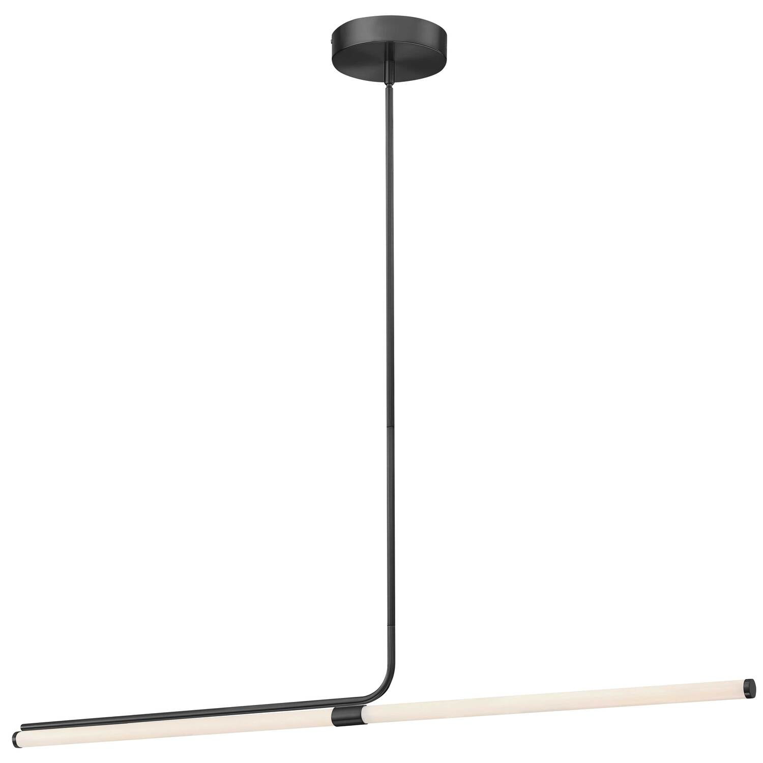 Matte Black 48" LED Pendant Light with Acrylic Diffuser