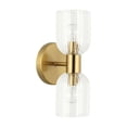 thumbnail image 1 of Dainolite VIE-102W-AGB Vienna 2 Light 12" Tall Wall Sconce - Brass, 1 of 5