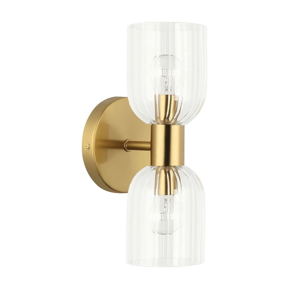 Dainolite VIE-102W-AGB Vienna 2 Light 12" Tall Wall Sconce - Brass