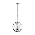 thumbnail image 1 of Dainolite 3 Light Chandelier, Polished Chrome w/Jeweled Accents, 1 of 4