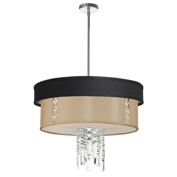 Dainolite 3 Light Crystal Pendant in Polished Chrome
