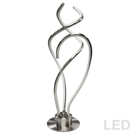 Dainolite 3 Light LED Table Lamp, Satin Chrome Finish