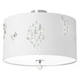thumbnail image 1 of Dainolite 3 Light Semi Flush with Crystal Accents in White, 1 of 2